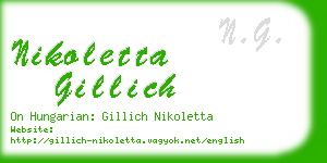 nikoletta gillich business card